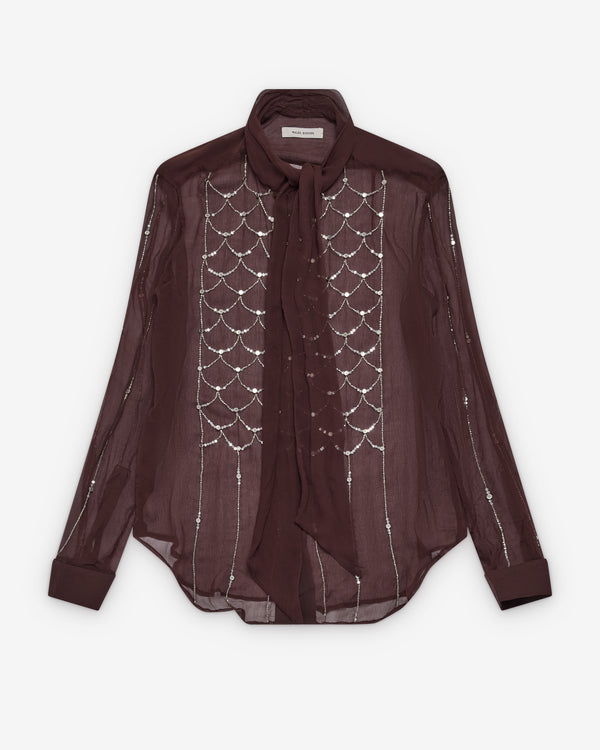 Wales Bonner - Women's Melody Shirt - (Dark Brown)