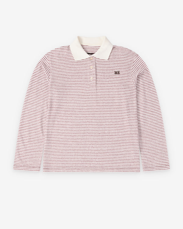 Wales Bonner - Women's Trust Polo - (Ivory/Wine)