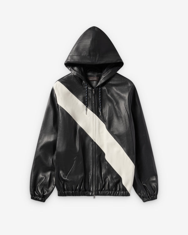 Wales Bonner -  Vista Leather Anorak - (Black/White)