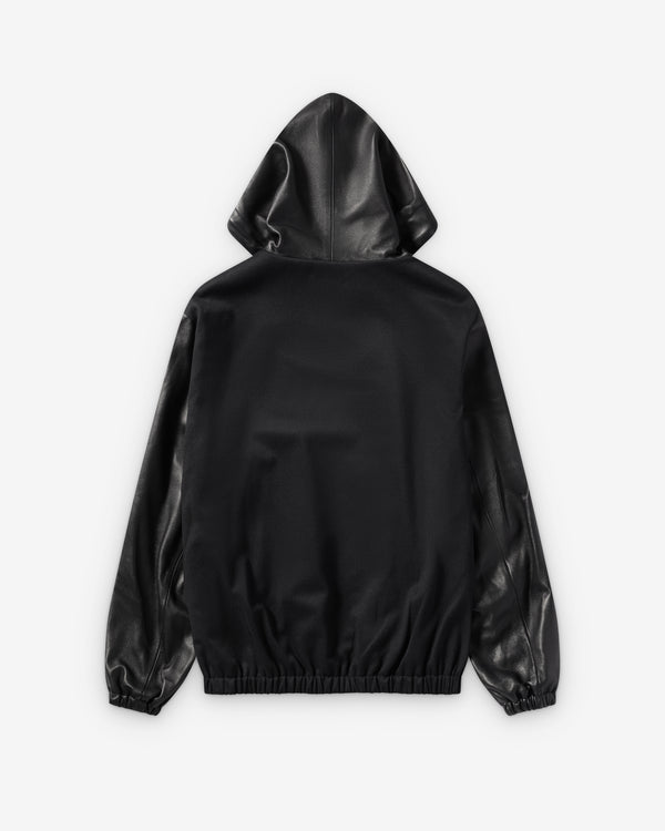 Wales Bonner -  Vista Leather Anorak - (Black/White)