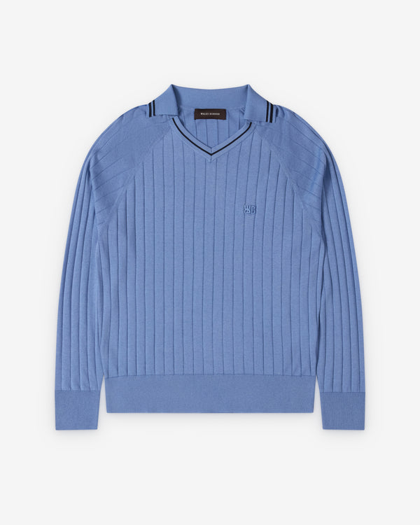 Wales Bonner - Roots Polo Shirt - (Atlantic Blue)
