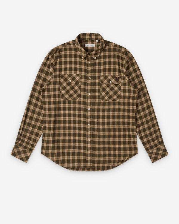 Wales Bonner - Men's Canopy Shirt - (Jade/Ocre/Oyster)