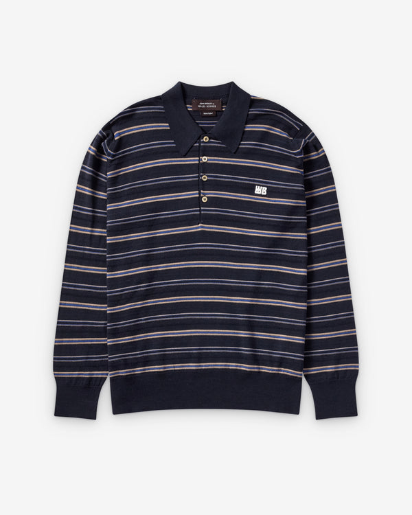 Wales Bonner - Men's John Smedley Beam Polo - (Navy)