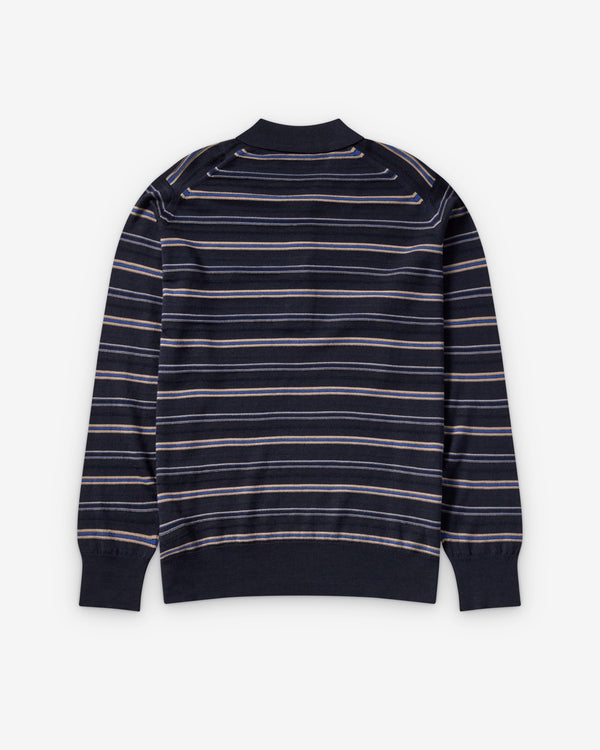 Wales Bonner - Men's John Smedley Beam Polo - (Navy)