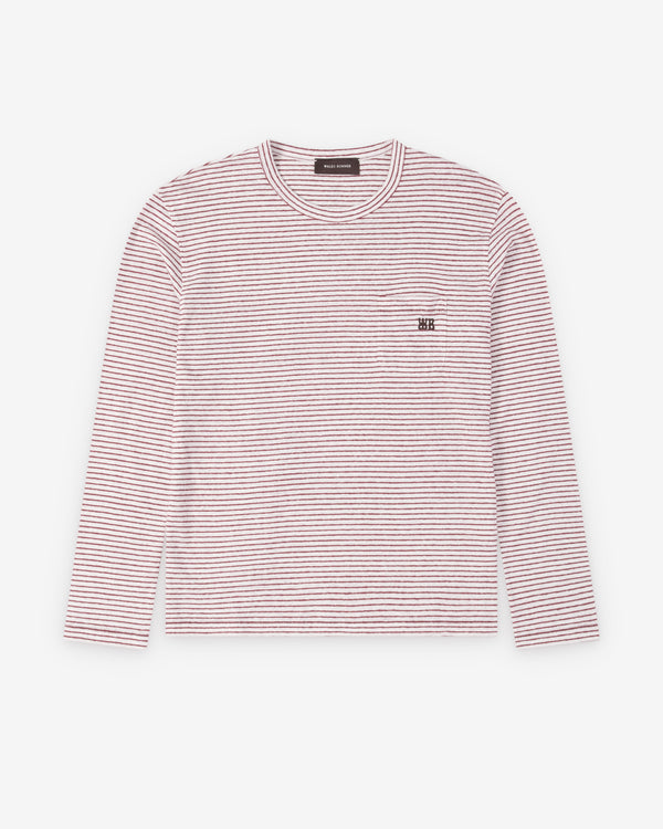 Wales Bonner - Men's Hour T-Shirt - (Ivory/Wine)