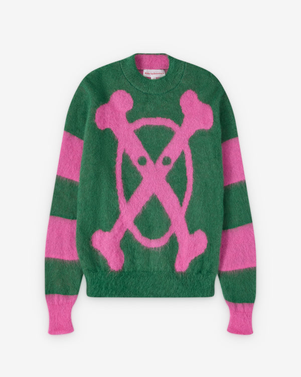 Walter Van Beirendonck - Men's Crossed Bones Knit - (Green/Pink)