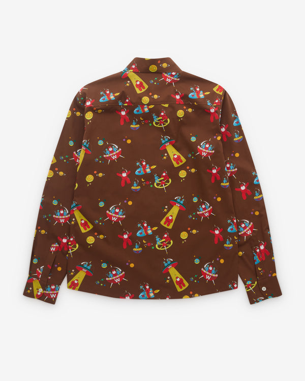 Walter Van Beirendonck - Men’s Round Shirt - (Brown Multi)