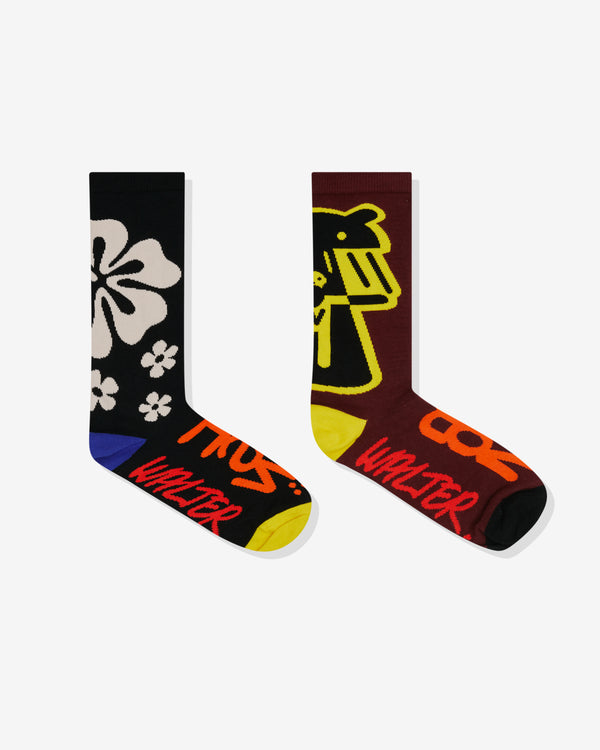 Walter Van Beirendonck - Men's Boom Hawaii Socks - (Black Tawn)