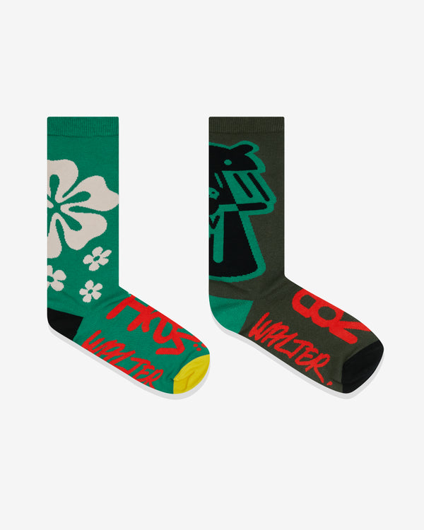 Walter Van Beirendonck - Men's Boom Hawaii Socks - (Fern Gree)