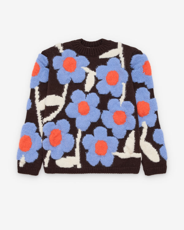 Walter Van Beirendonck - Men's Flower Power Knit - (Brown/Blue/Orange)