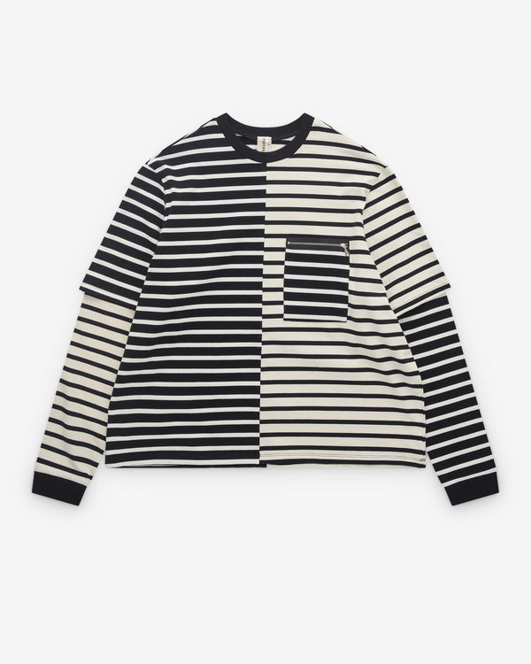 Westfall - Men’s Patch Stripe Double Shirt - (Black/White)