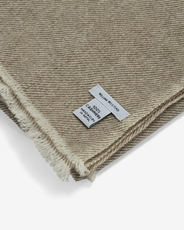 William Welstead - Cashmere Scarf - (Grey Brown)