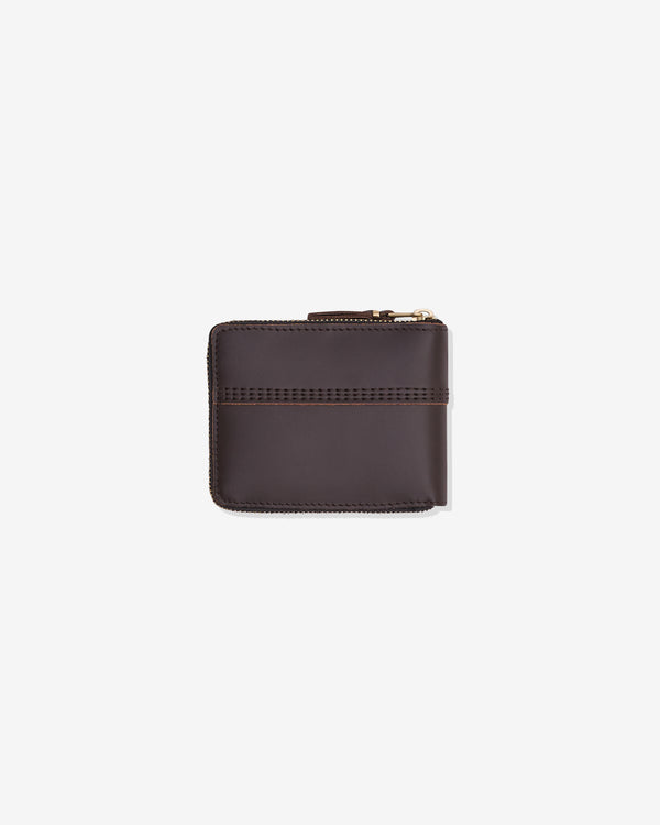 CDG Wallet - Triple Stitch Zip Around Wallet - (Brown SA7100TS)