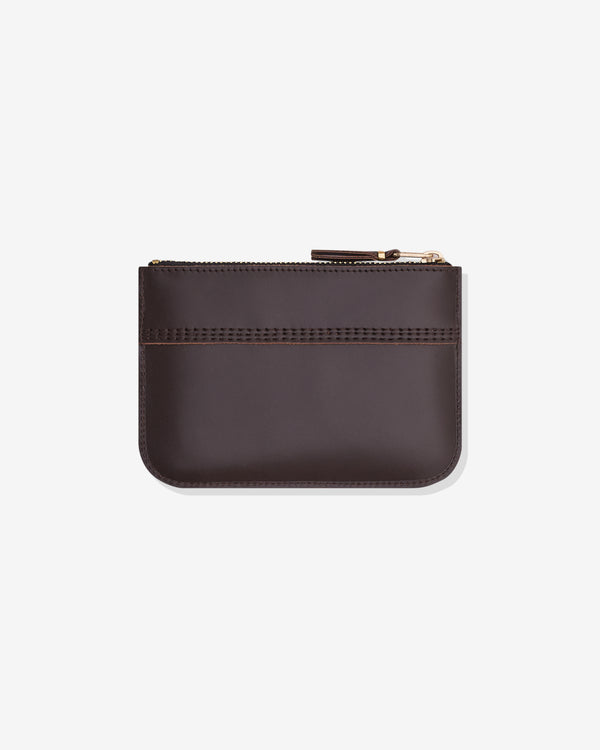 CDG Wallet - Triple Stitch Zip Pouch - (Brown SA8100TS)