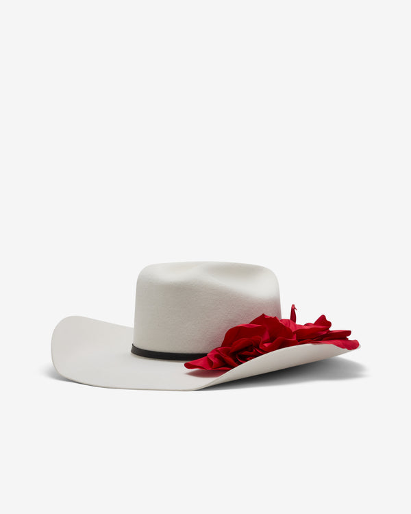 Willy Chavarria - Men's Flower Hat - (Off White)