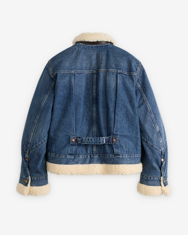 Sacai - Women's Levi's Sherpa Jacket - (Washed Indigo)