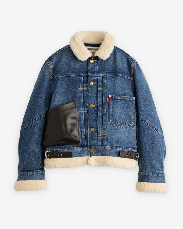 Sacai - Women's Levi's Sherpa Jacket - (Washed Indigo)
