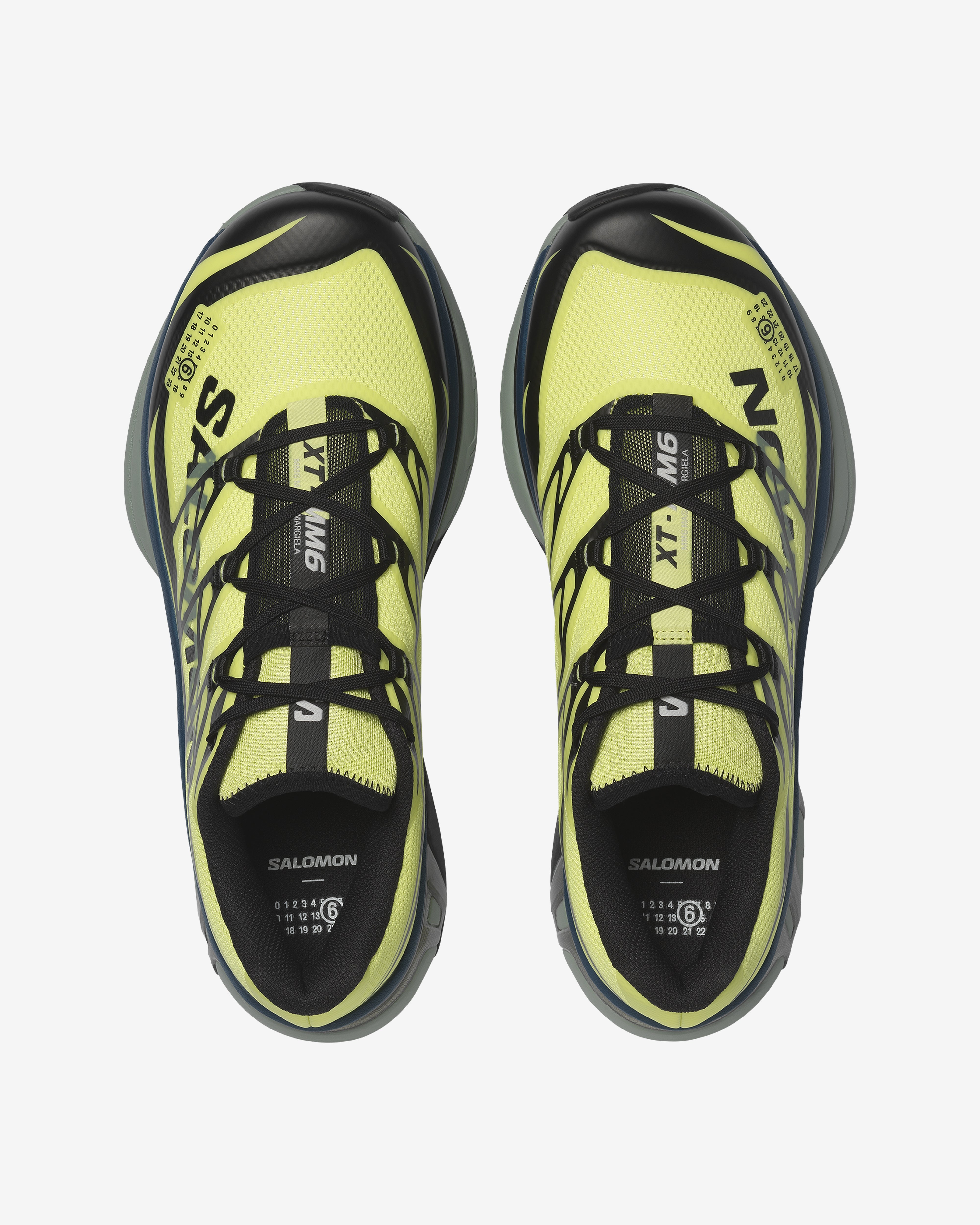 MM6: Women's Salomon XT-6 Sneakers (Sunny Lime/Black) | Dover