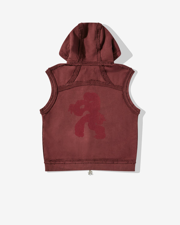 Yaku Stapleton - Men’s Sleeveless Ralien Hoodie - (Brown)
