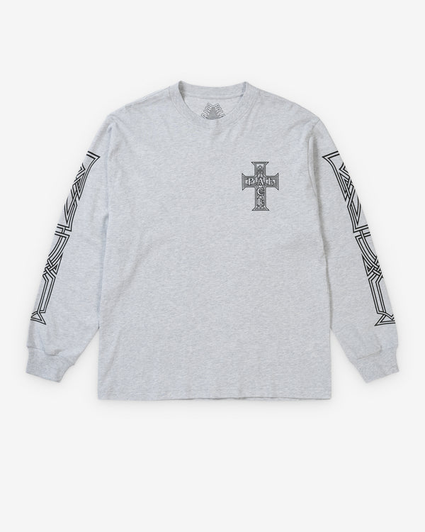 Palace - Men's Y So Cross Longsleeve - (Grey Marl)