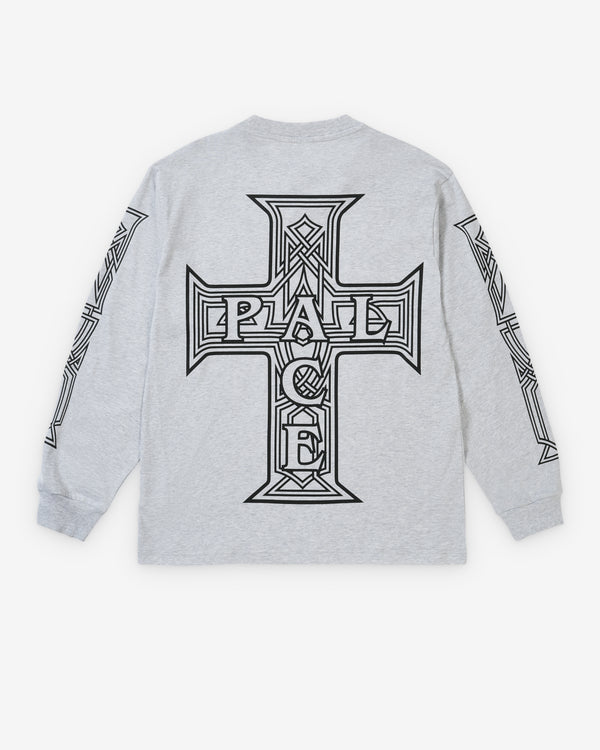 Palace - Men's Y So Cross Longsleeve - (Grey Marl)