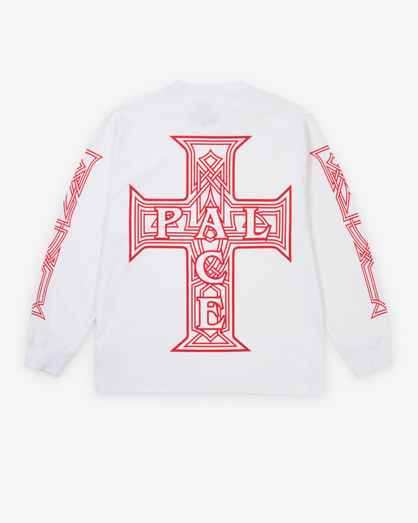 Palace - Men's Y So Cross Longsleeve - (White)