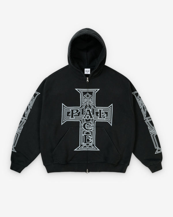 Palace - Men's Y So Cross Pigment Hood - (Black)