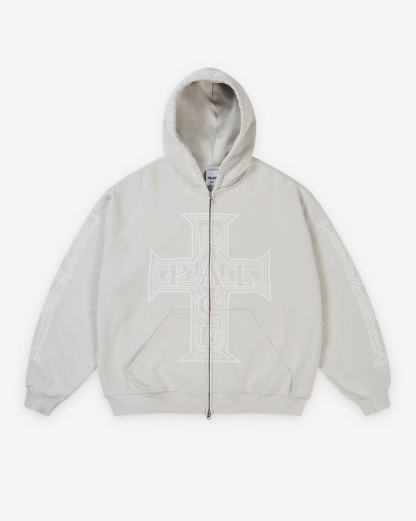 Palace - Men's Y So Cross Pigment Hood - (Concrete)