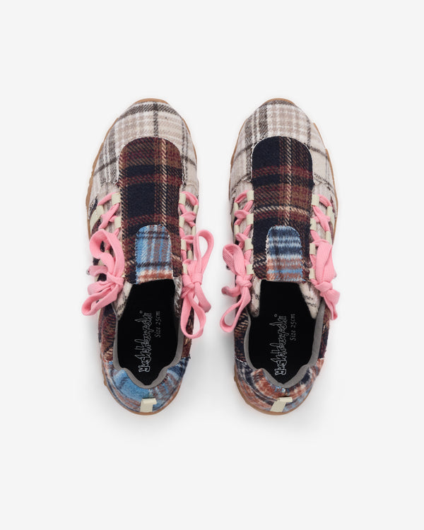 Yusho Kobiyashi - Women's Double Bow Slip On Sneaker - (Check)