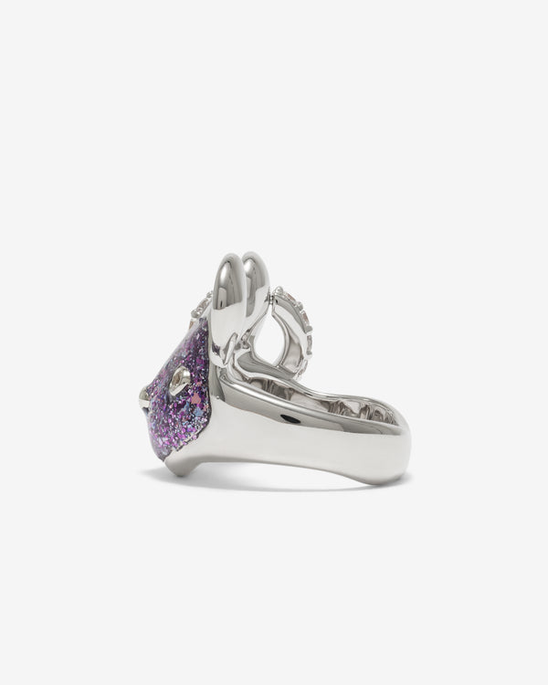 Yvmin - Sparkle Resin Ugly Bear Ring - (Purple)