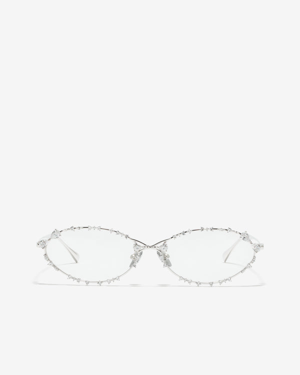 Yvmin - Gemstone Patch Up Glasses - (Silver)