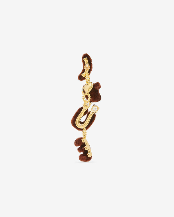 Yvmin - Women’s Love Bear Long Earring - (Brown)