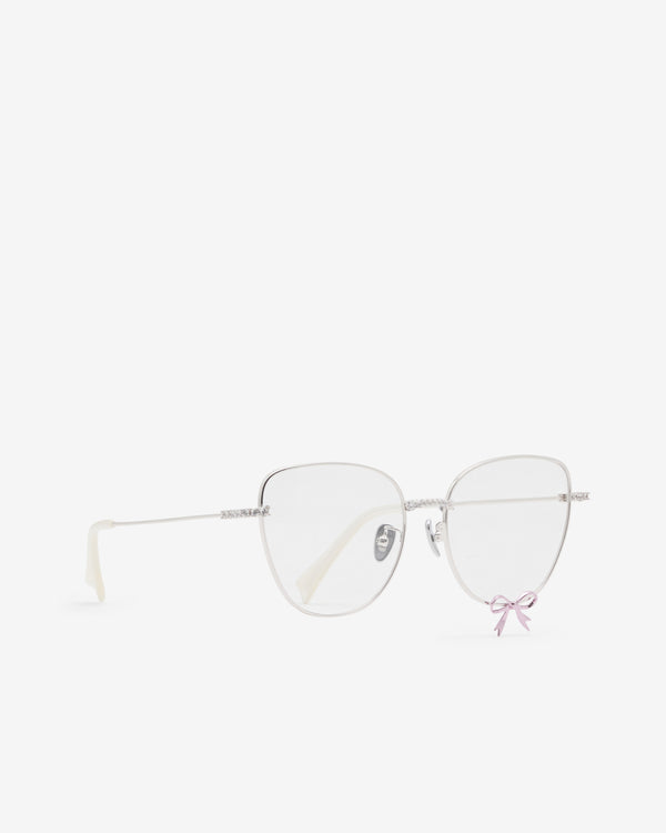 Yvmin - Women's Metal Bowknot Glasses - (Silver/Pink)