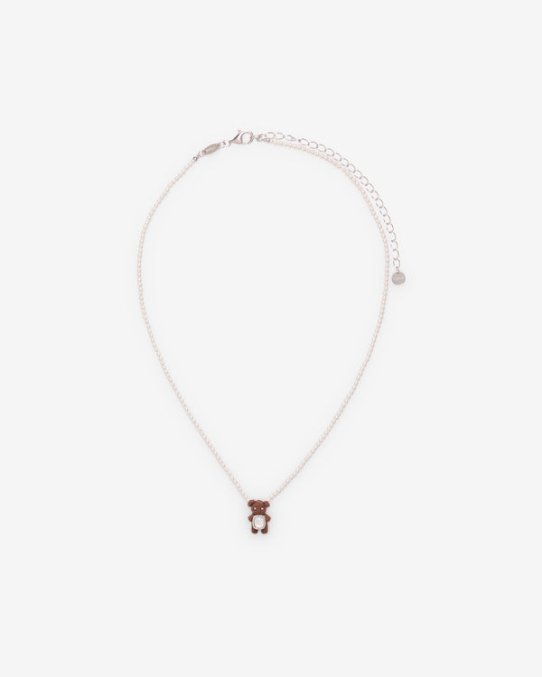 Yvmin - Woven Mini Bear Necklace - (Brown/Multi)