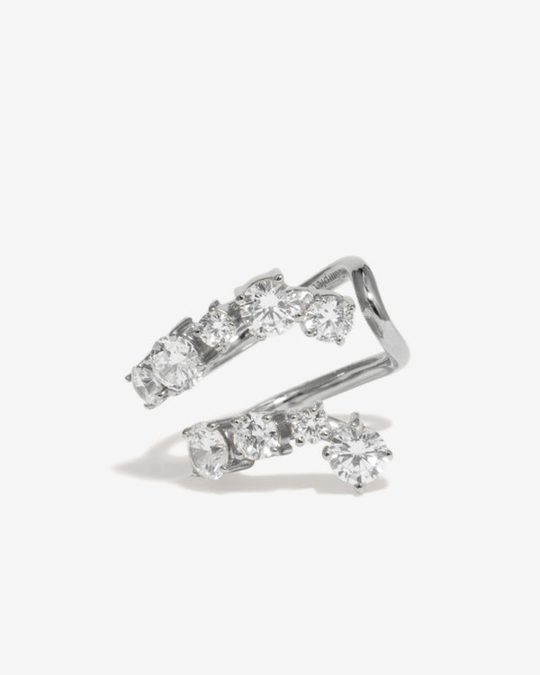 Completedworks - Zirconia and Rhodium Plated Ring - (Silver)