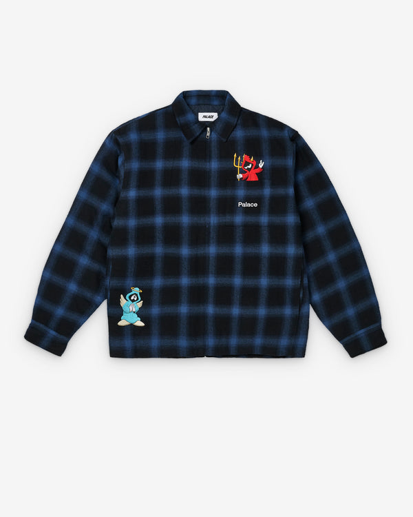 Palace - Men's Zip Up Shirt - (Navy)