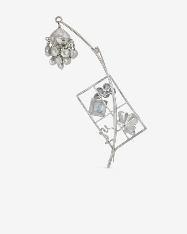 Zoe Mohm - Ivy Dangling Brooch - (Silver)