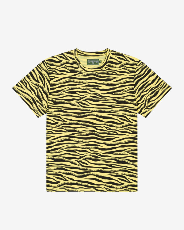 Denim Tears - Men's Zebra Print Tee - (Yellow)