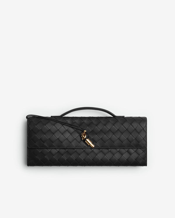 Bottega Veneta - Andiamo Long Clutch With Handle - (Black)