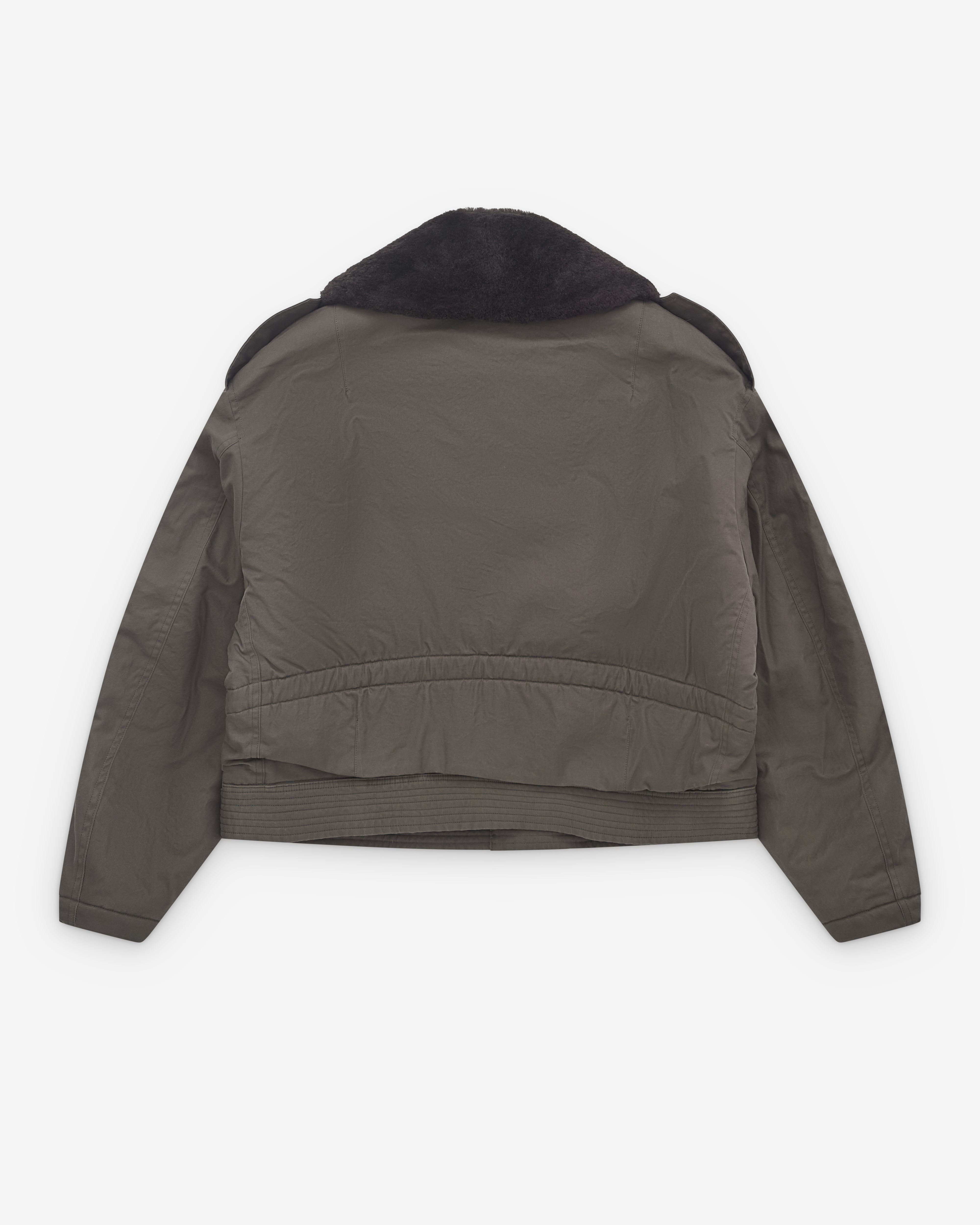 Auralee: Men's Washed Finx Cotton Gabardine Flight Blouson (Deep