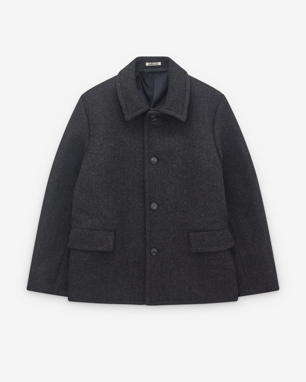 Auralee - Men’s Shetland Wool Double Cloth Blouson - (Dark Charcoal)