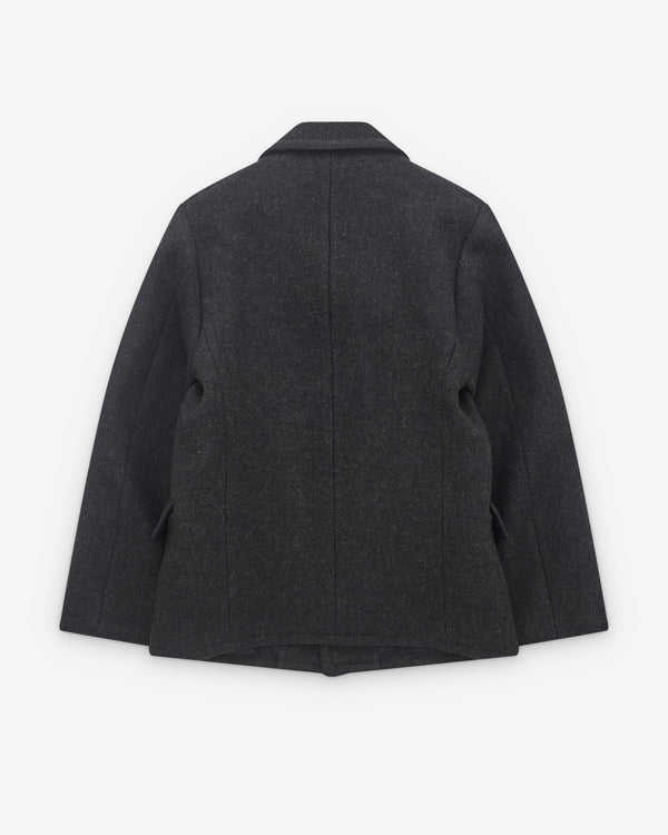 Auralee - Men’s Shetland Wool Double Cloth Blouson - (Dark Charcoal)