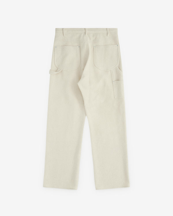 Auralee - Men’s Homespun Tweed Painter Pants - (Ivory White)