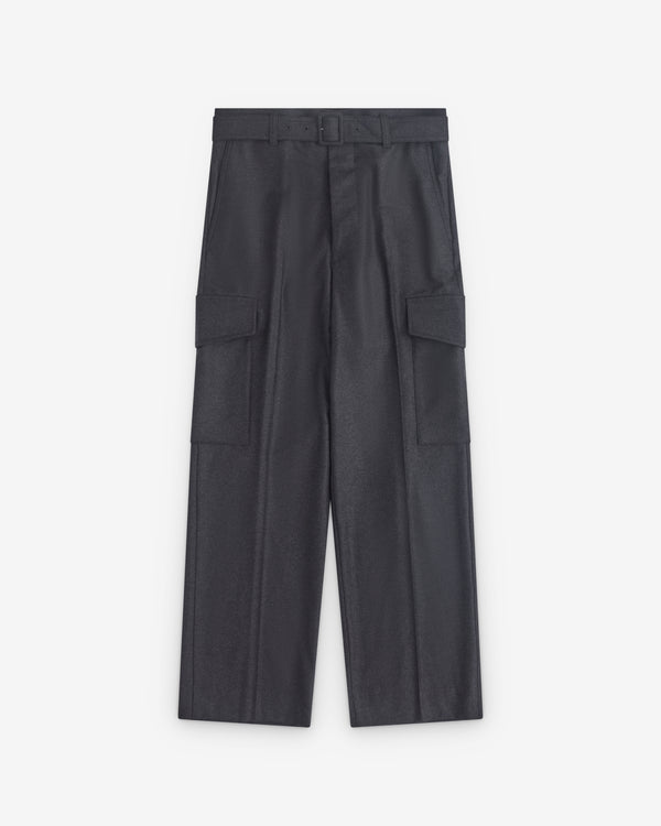 Auralee - Men’s Wool Fulling Flannel Cargo Slacks - (Top Charcoal)