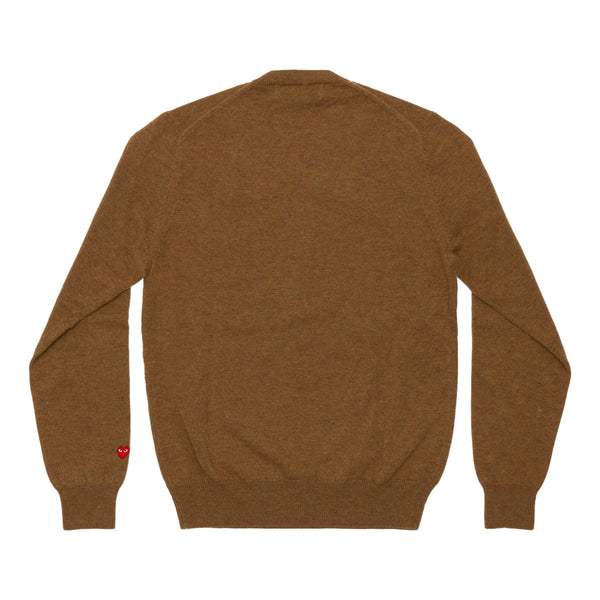 Play - Men’s Lambswool V Neck Sweater - (Brown)