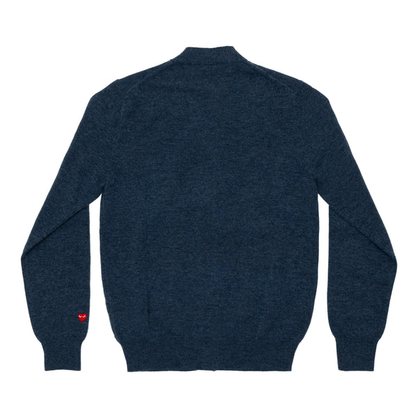 Play - Men’s Lambswool V Neck Cardigan - (Navy)