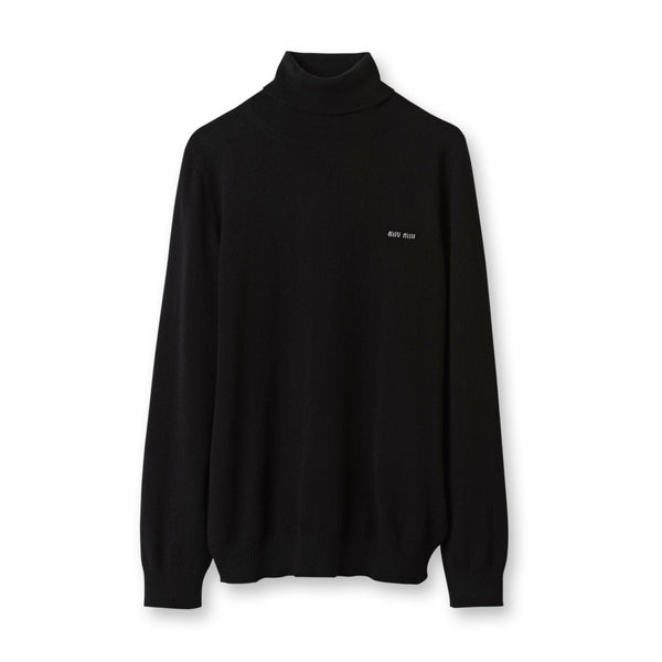 Miu Miu - Women’s Cashmere Turtleneck Sweater - (Black)