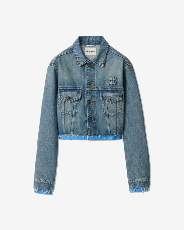 Miu Miu - Denim And Poplin Trucker Jacket - (Sapphire Blue)