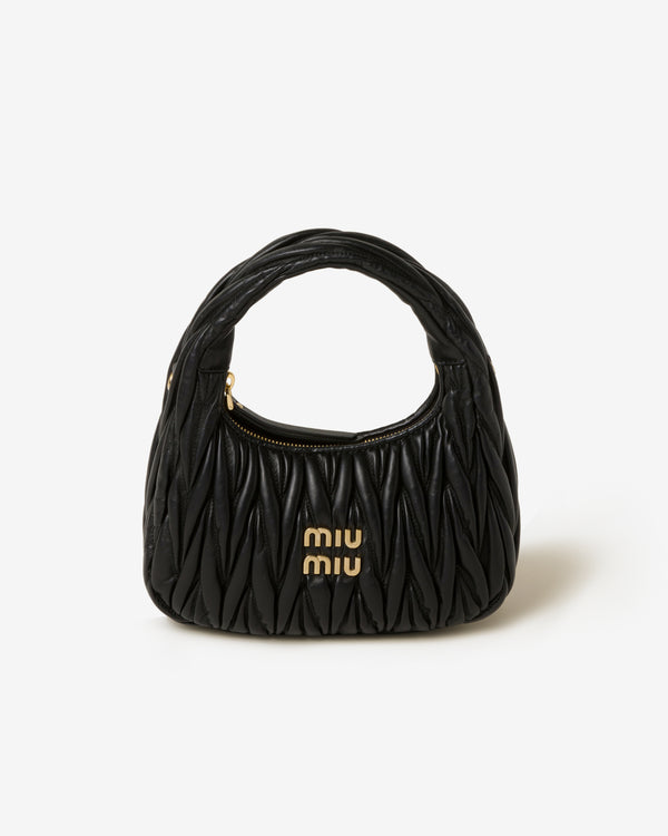 Miu Miu - Wander Matelassé Nappa Leather Bag - (Black)