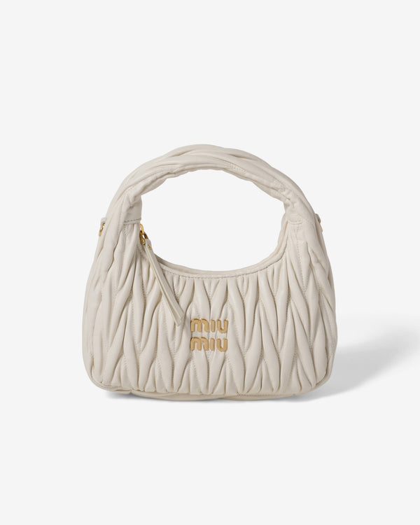 Miu Miu - Wander Matelassé Nappa Leather Bag - (White)